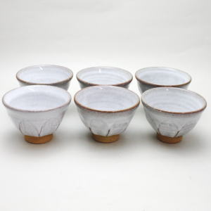 [Yunomi (teacups, teacups) / Kumidashi (teacups)] Hagi ware teacups for bancha, set of 6, Okada Yugama (Seionzan Kiln)