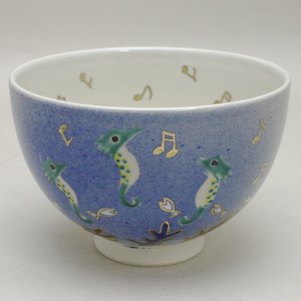 [Tea utensils/tea ceremony tools Matcha tea bowl] Blue and white porcelain with ink, Dragon's child, by Shinta Sakamoto