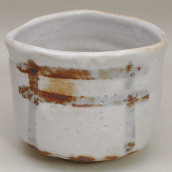 [Tea utensils/tea ceremony tools Matcha tea bowl] Shino ware, copy of the name "Unohanagaki" by Genhiko Tanaka (Kikusen Kiln) (Unohanagaki, Unohanagaki)