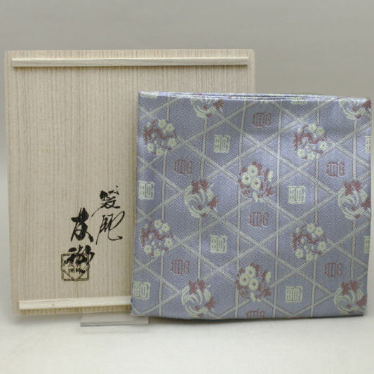 [Tea utensils/tea ceremony tools, fukusha] Karamono fukusha, Shoba weave, pure silk, Kagome Fukugi Shoba, made by Tomoko Tsuchida (one of the Ten Senke craftsmen, a bag maker) (fukusha, fukusa, fukusa)