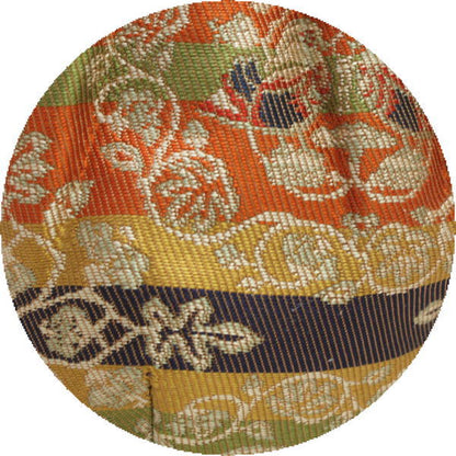 象牙取引確認書へのご署名が必要な商品【茶器/茶道具　茶入（お濃茶器）】　高取焼き　高取八仙作　塁坐　仕服：鴛鴦うんげん錦