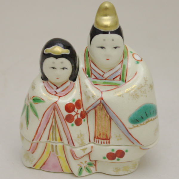 [Tea utensils/tea ceremony tools, incense holder, Hinamatsuri] Kyoto Hina dolls, standing dolls, by Ryoji Nakamura