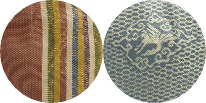 象牙取引確認書へのご署名が必要な商品【茶器/茶道具　茶入（お濃茶器）】　肩衝茶入（肩付茶入）　瀬戸焼き　加藤錦雄作（長谷窯）　替仕服付　仕服：四座金襴＆有楽緞子