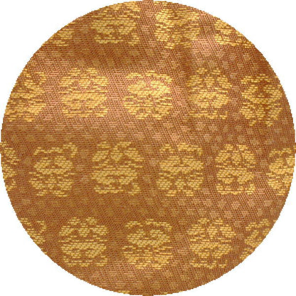 象牙取引確認書へのご署名が必要な商品【茶器/茶道具　茶入（お濃茶器）】　黒織部　肩衝茶入（肩付茶入）　加藤日出作（山十窯）　仕服：野田金襴