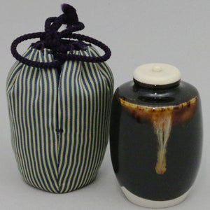 茶器/茶道具 茶入（お濃茶器）】 京焼き 肩衝茶入（肩付茶入） 桶谷定 