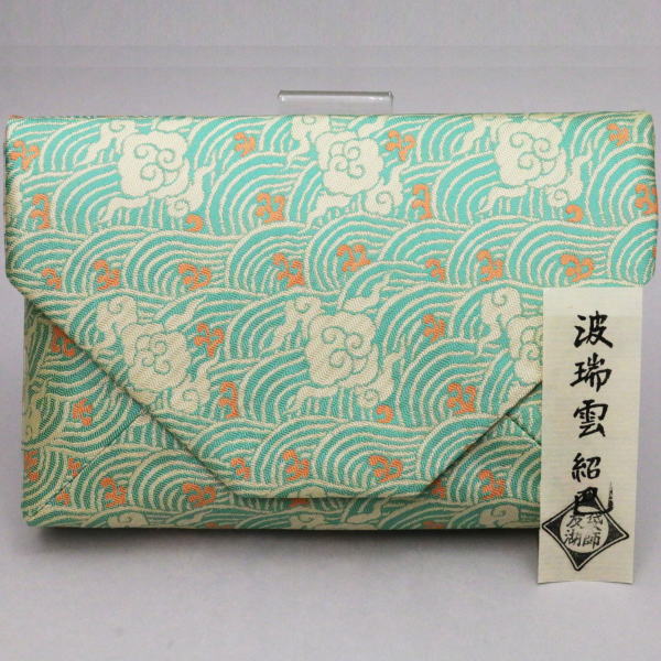 [Tea utensils/tea ceremony tools Sukiya bag (Sukiya bag)] Pure silk Nami Zuiun Shoba Made by Tomoko Tsuchida (one of the Ten Craftsmen of the Sen family) (one of the Ten Craftsmen of the Sen family)