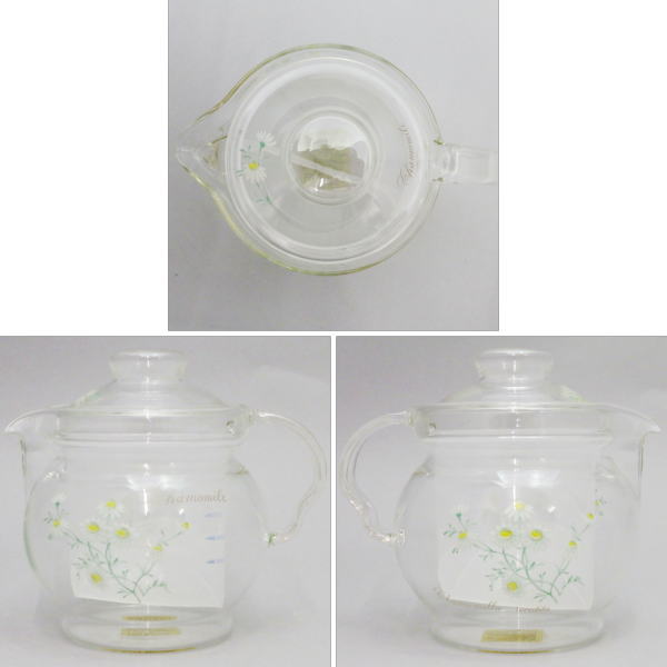 [Teapot GV-2] CELEC Glass Chamiel V Pot, Chamomile or Lavender, Heat-resistant Glass, Approx. 460ml