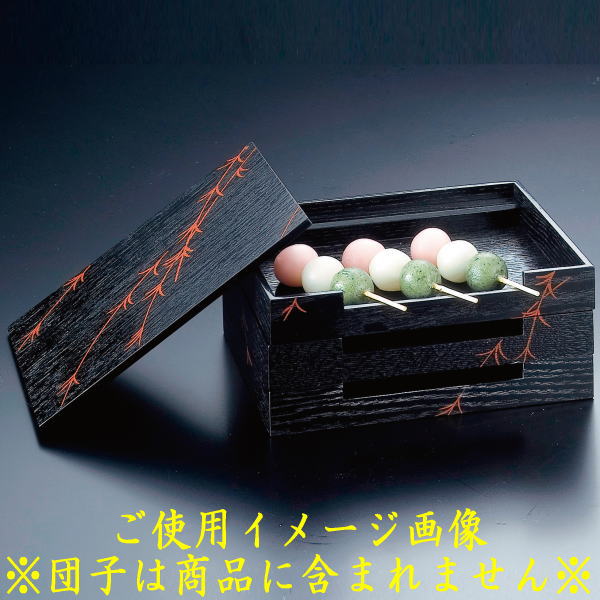 [Tea utensils/tea ceremony tools, confectionery utensils] Dengaku box, willow lacquerware