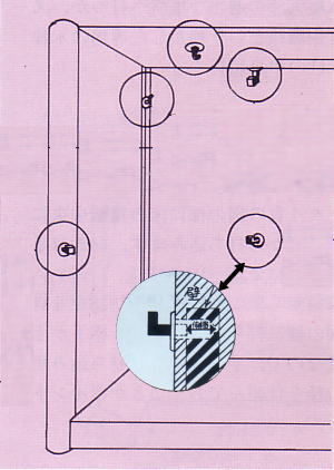 【茶器/茶道具　茶室用の釘】　[短形　中釘]　無双釘（平沈）　フック漆塗り　秀峯堂製