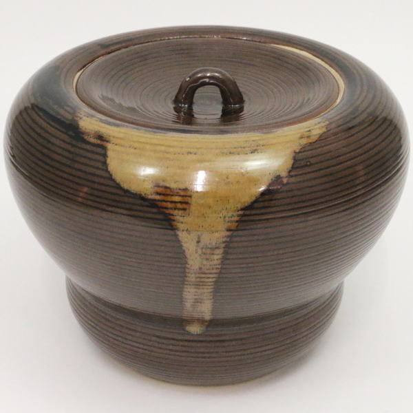 [Tea utensils/tea ceremony tools water pitcher] Zeze ware gourd, made by Iwasaki Shinjo (Kagerouen)