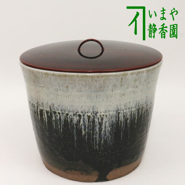 [Tea utensils/tea ceremony tools water pitcher] Chosen Karatsu single-layered water pitcher by Tokuzawa Moritoshi (with lacquered lid)