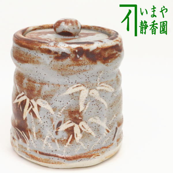 茶器/茶道具 水指（水差し）】 鼠志野 加藤光右衛門作（山十窯） – 今屋静香園