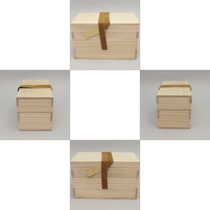 [Tea utensils/tea ceremony tools/mizuya tools] Tea sweeping box, one piece of wood, made by Yuusai (only the tea sweeping box)