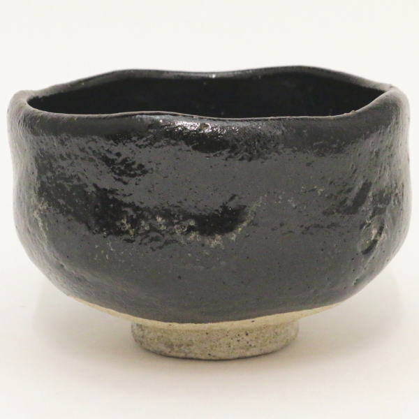 [Tea Utensils/Tea Utensils Matcha Tea Bowl] Black Raku Tea Bowl by Michinen Nakamura (Yagoto Kiln)