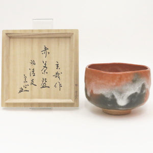 茶器/茶道具 抹茶茶碗】 赤楽茶碗 銘「清友」 堀内宗完書付（兼中斎 