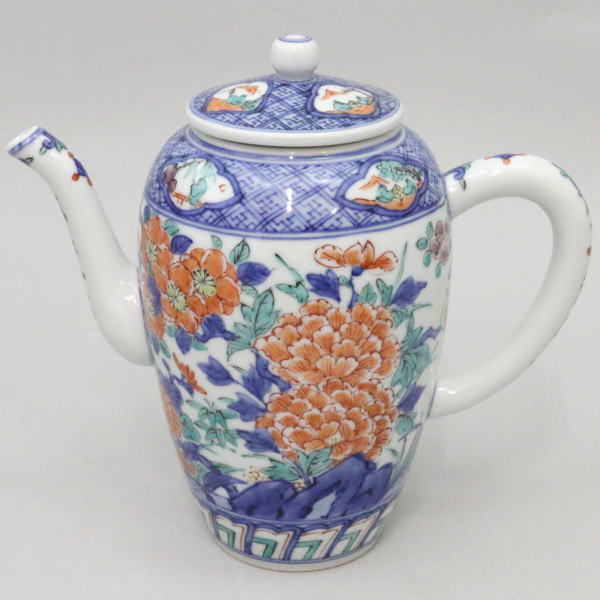 【煎茶道具　水注（水次）】　京焼き　色絵　花鳥　高野昭阿弥作