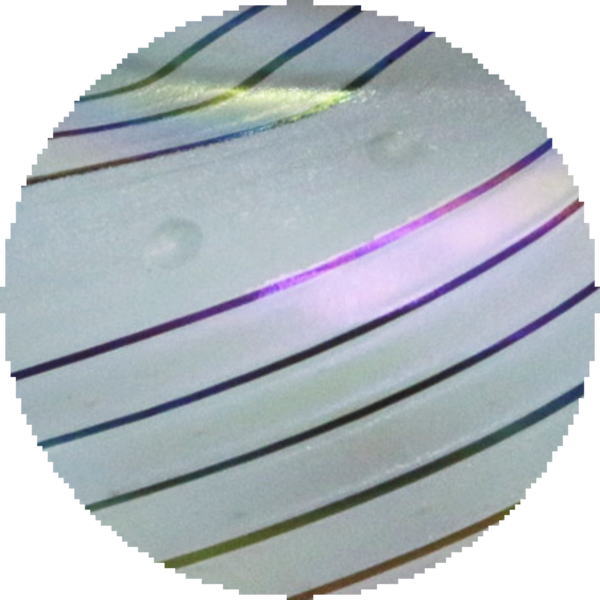 【茶器/茶道具　茶入（お濃茶器）】　ガラス（硝子）　肩衝　流線虹彩　高橋克典作　仕服：万葉華文