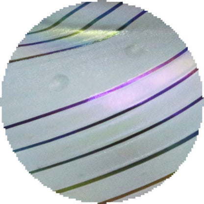 【茶器/茶道具　茶入（お濃茶器）】　ガラス（硝子）　肩衝　流線虹彩　高橋克典作　仕服：万葉華文