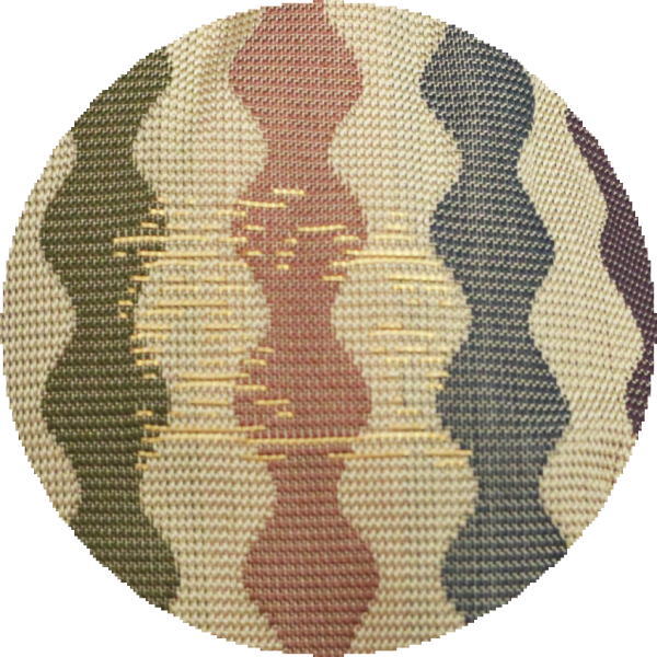 【茶器/茶道具　茶入（お濃茶器）】　ガラス（硝子）　肩衝　流線虹彩　高橋克典作　仕服：万葉華文