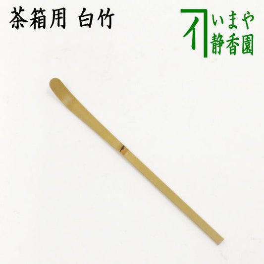 [Tea utensils/tea ceremony tools/tea scoop] Tea scoop for tea box, white bamboo (shorter than usual)