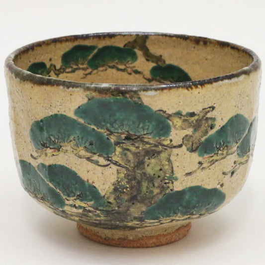 [Tea utensils/tea ceremony tools Matcha tea bowl] Copy of Kenzan, Old pine tree, by Ryoji Nakamura