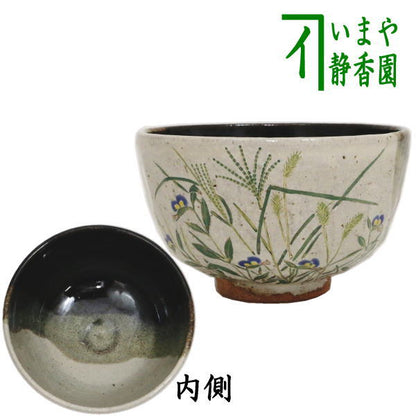 [Tea utensils/tea ceremony tools Matcha tea bowl] Kakebun, Summer grass, by Ryoji Nakamura