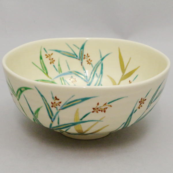 茶器/茶道具 抹茶茶碗】 平茶碗 芦 手塚石雲作（花蝶窯） – 今屋静香園