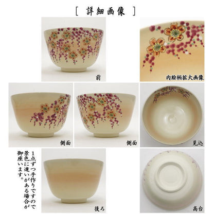 【茶器/茶道具　抹茶茶碗】　御本手　しだれ桜　水出宋絢作