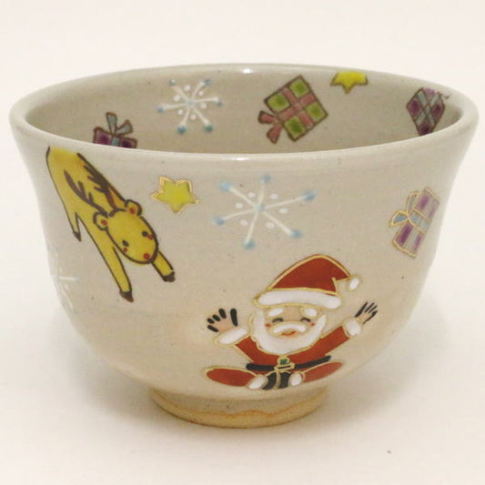 [Tea utensils/tea ceremony tools Matcha tea bowl Christmas] Copy of Kenzan Santa Claus by Kosen Tanaka