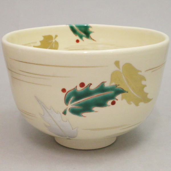 茶器/茶道具 抹茶茶碗】 乾山写し 竹 西村徳泉作(紫翠窯 茶器/茶道具 抹茶茶碗】 乾山写し 竹 西村徳泉作(紫翠窯