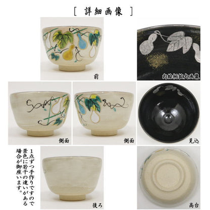 【茶器/茶道具　抹茶茶碗】　乾山写し　六瓢　中村与平作