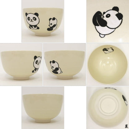 〇【茶器/茶道具　抹茶茶碗】　パンダ　小野志峰作　今屋オリジナル商品 ぱんだ panda ジャイアント ジャイアントパンダ クマ科 レッサー レッサーパンダ 熊猫 シュウマオ