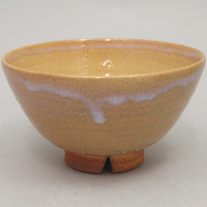 【茶器/茶道具　抹茶茶碗】　萩焼き　枇杷色（やや濃色）　井戸型　吉野桃李作（桃李窯）