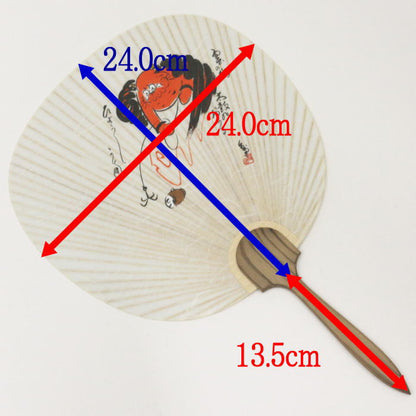 【茶器/茶道具　飾団扇】　団扇　大津絵　高橋和堂画