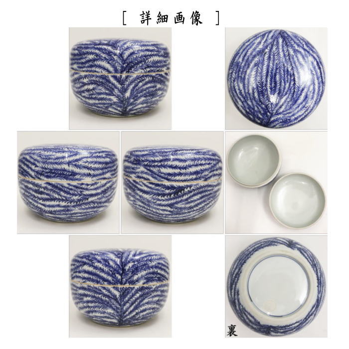 [Tea utensils/tea ceremony tools, confectionery utensils] Eat basket, blue and white, young willow, made by Shohei Sugita (Seikaji Kiln) (Eat basket, eat, jikiro)